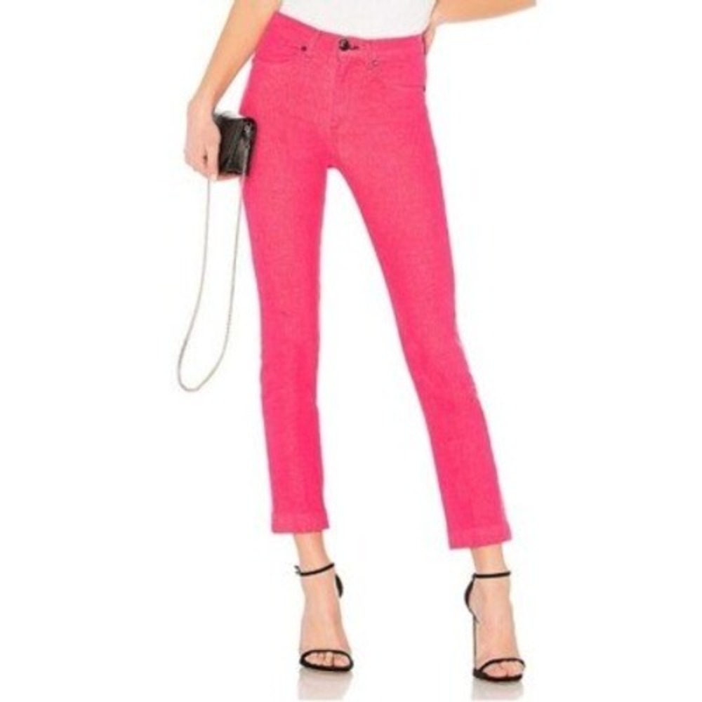 $195 Rag & Bone Dre Slim Boyfriend Jeans 25 Bull Pink Excellent Mid Rise Denim